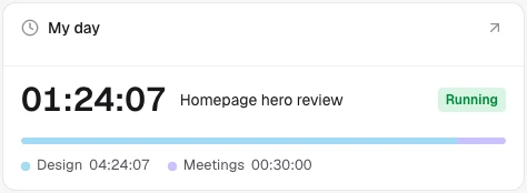 A team member's leave balances and requests in Vaia.